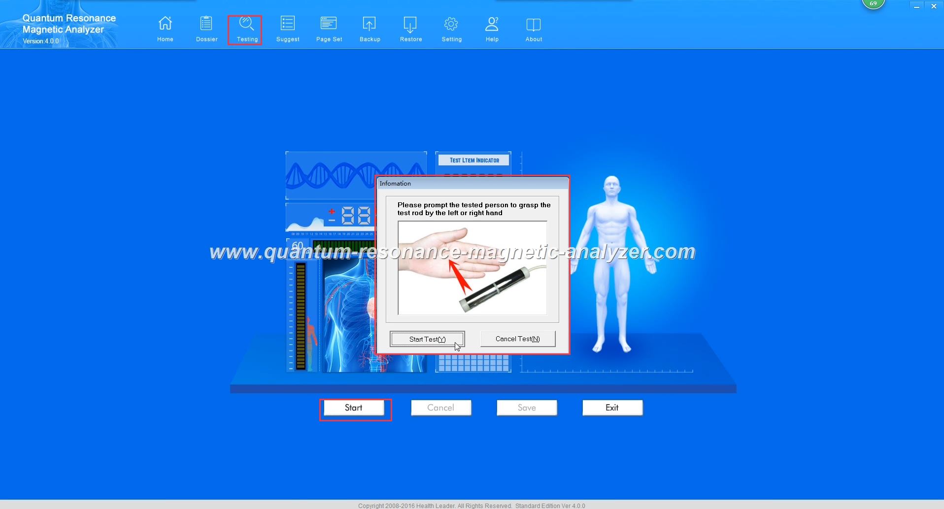 Download the English Quantum Resonance Magnetic Analyzer Software 3.1.0